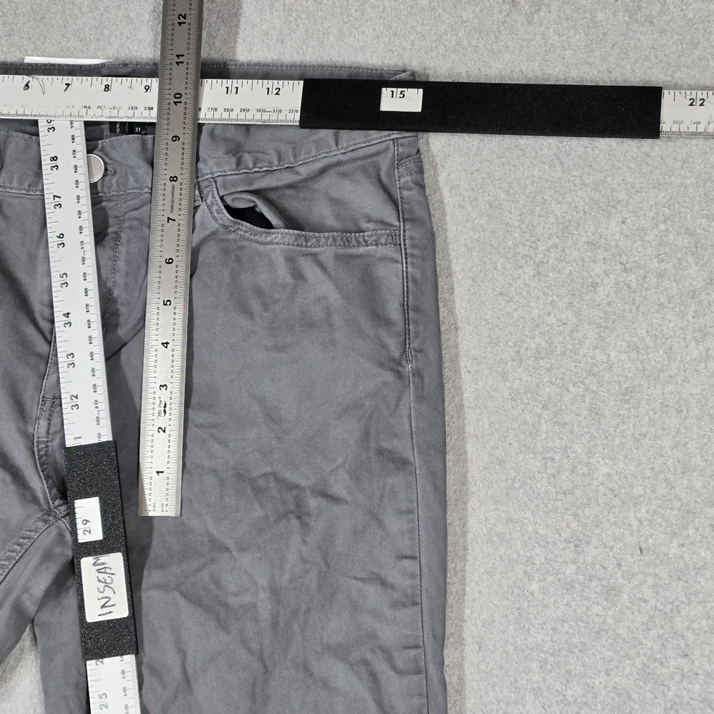 Theory Men Pants 31 Gray Chino Twill Zipper 29
